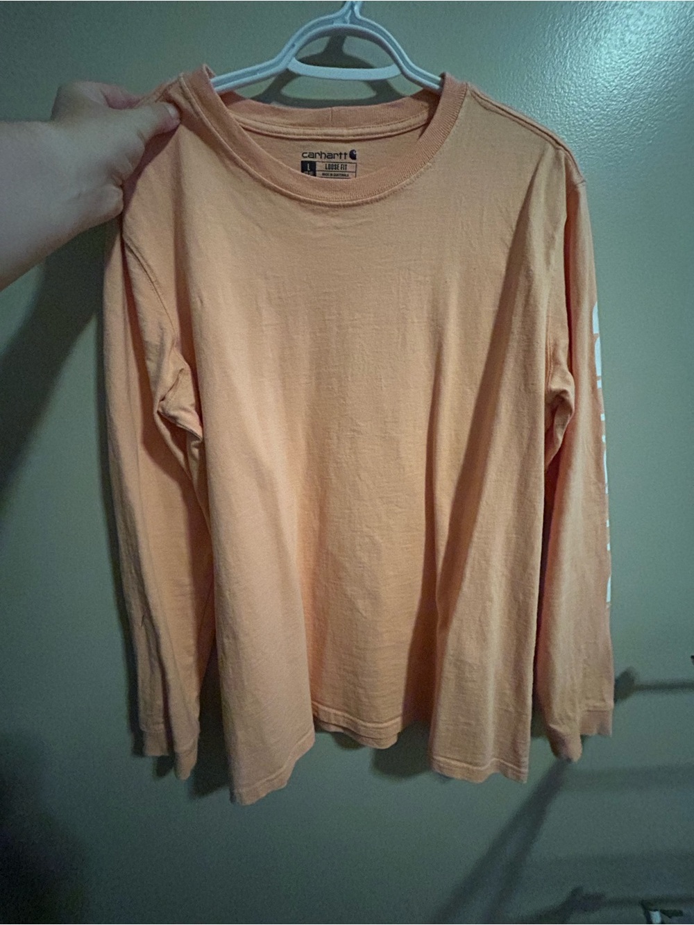 Carhartt Peach Long Sleeve Crewneck Tee